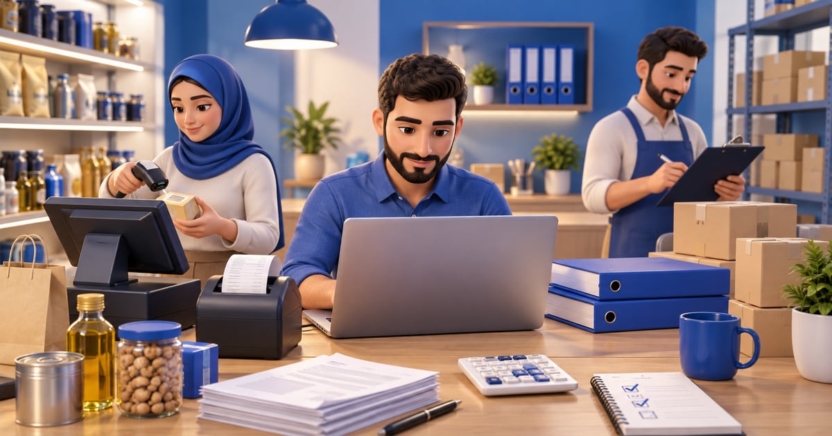 3D scene illustrating Arabic Accounting Software in Iraq: Practical Buyer Guide and its day-to-day business workflow