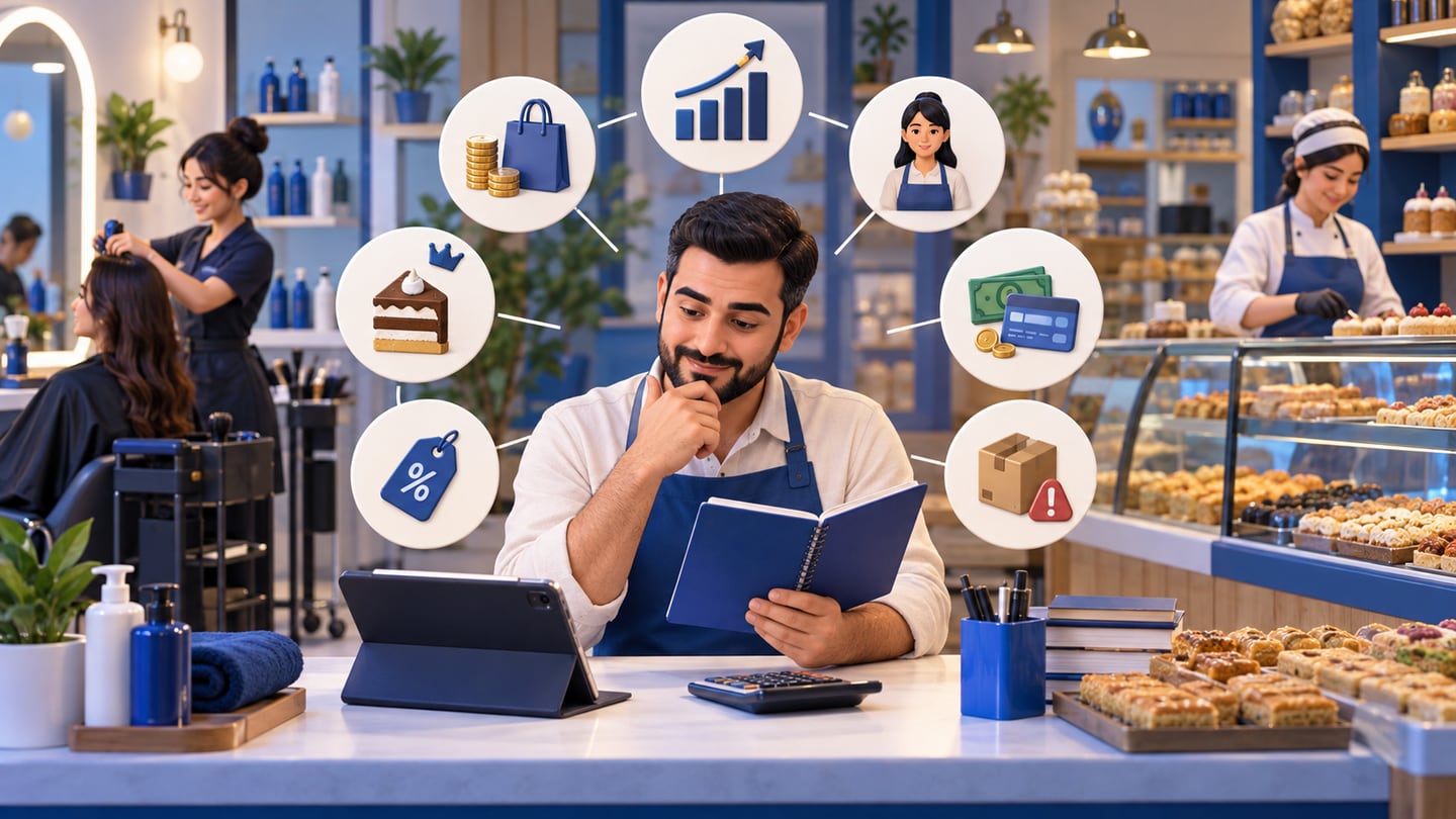 3D illustration of reports the owner should see for Salon, Bakery and Sweets Shop Software in Iraq: How to Choose the Right POS