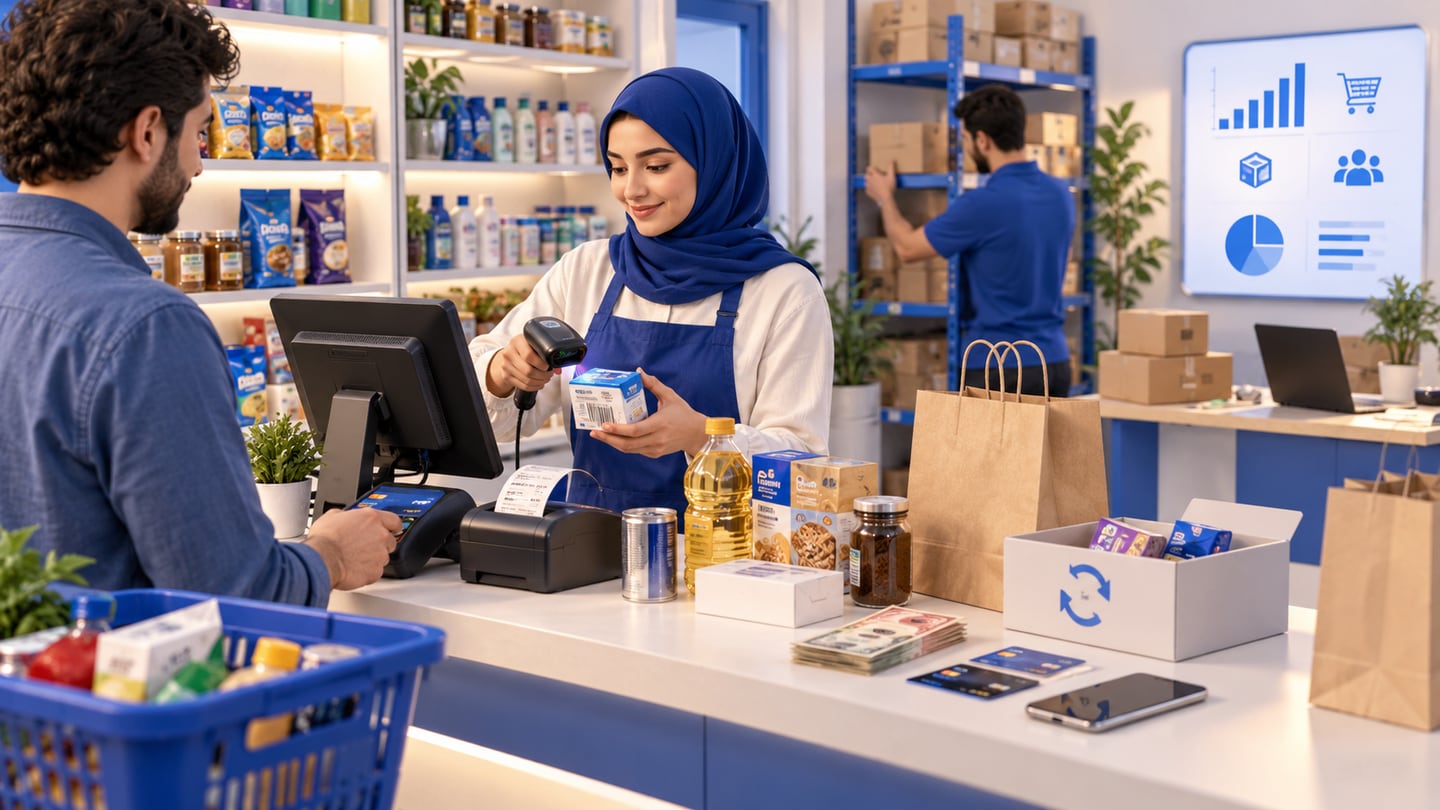 3D illustration of what should cashier software do every day? for Cashier Software in Iraq: POS, Inventory and Offline Sales