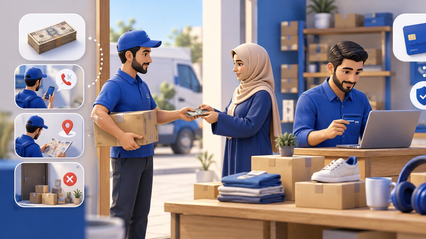 3D illustration of payments and cash on delivery in basra for Online Store Basra: How Iraq Shops Can Sell Smarter