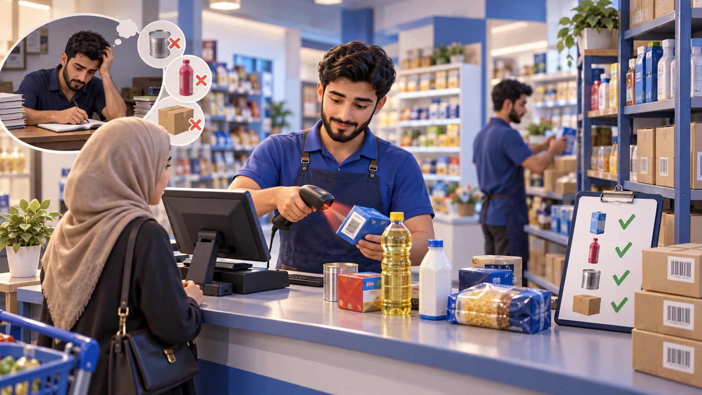 3D illustration of why barcode discipline matters in iraq shops for POS with Barcode in Iraq: Faster Checkout and Stock Control
