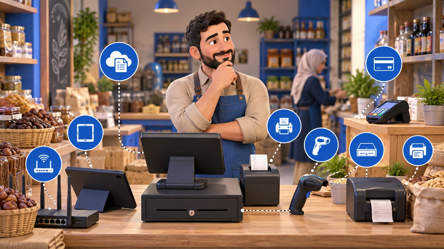 3D illustration of software cost is only one part for Cost of POS System in Iraq: Price and Feature Guide