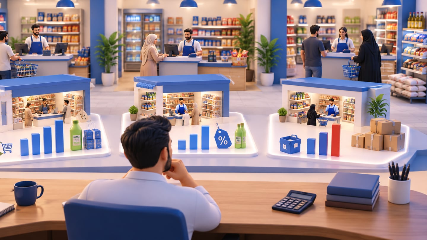 3D illustration of branch reporting: when does it matter? for Sales Reports in Iraq: How to Read POS and Cashier Numbers